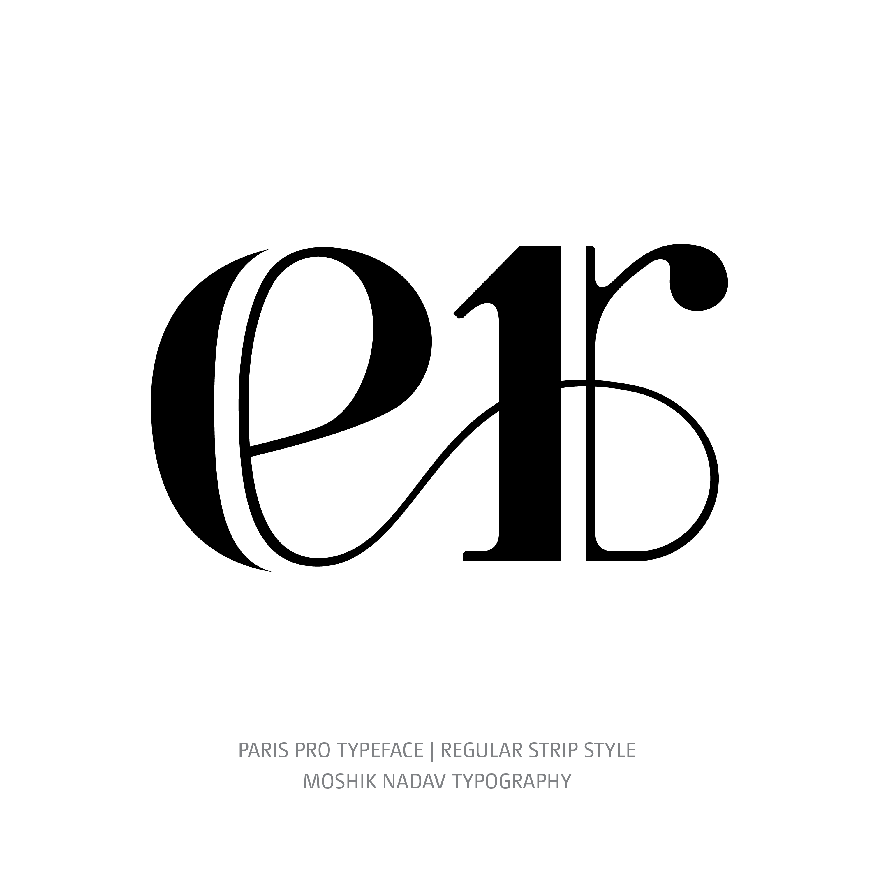 Paris Pro Typeface Regular Strip er alternate ligature