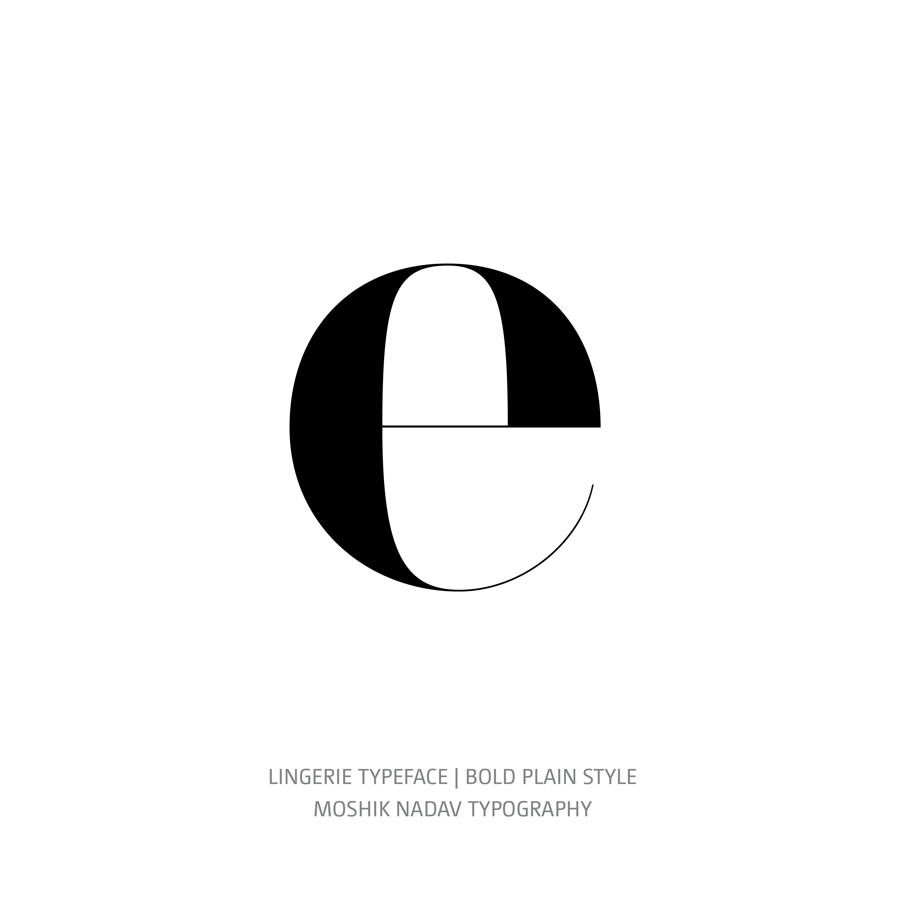 Lingerie Typeface Bold Plain e