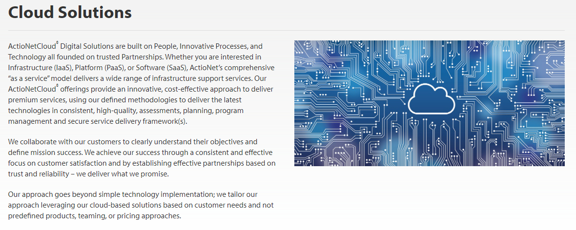 ActioNet product / service