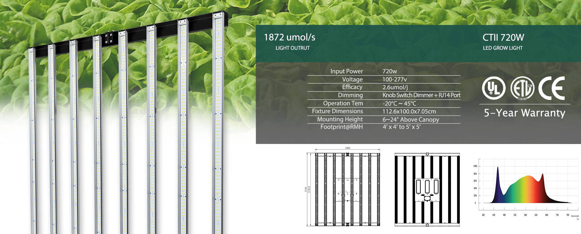 720w led grow light