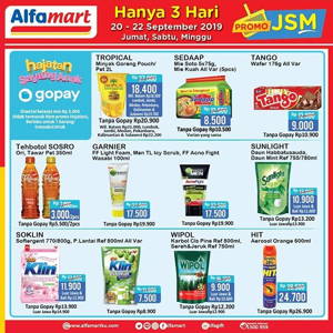Alfamart: PROMO JSM HAJATAN SAYANG ANAK GoPay Periode 20-22 September 2019 sampai 09/22/2019