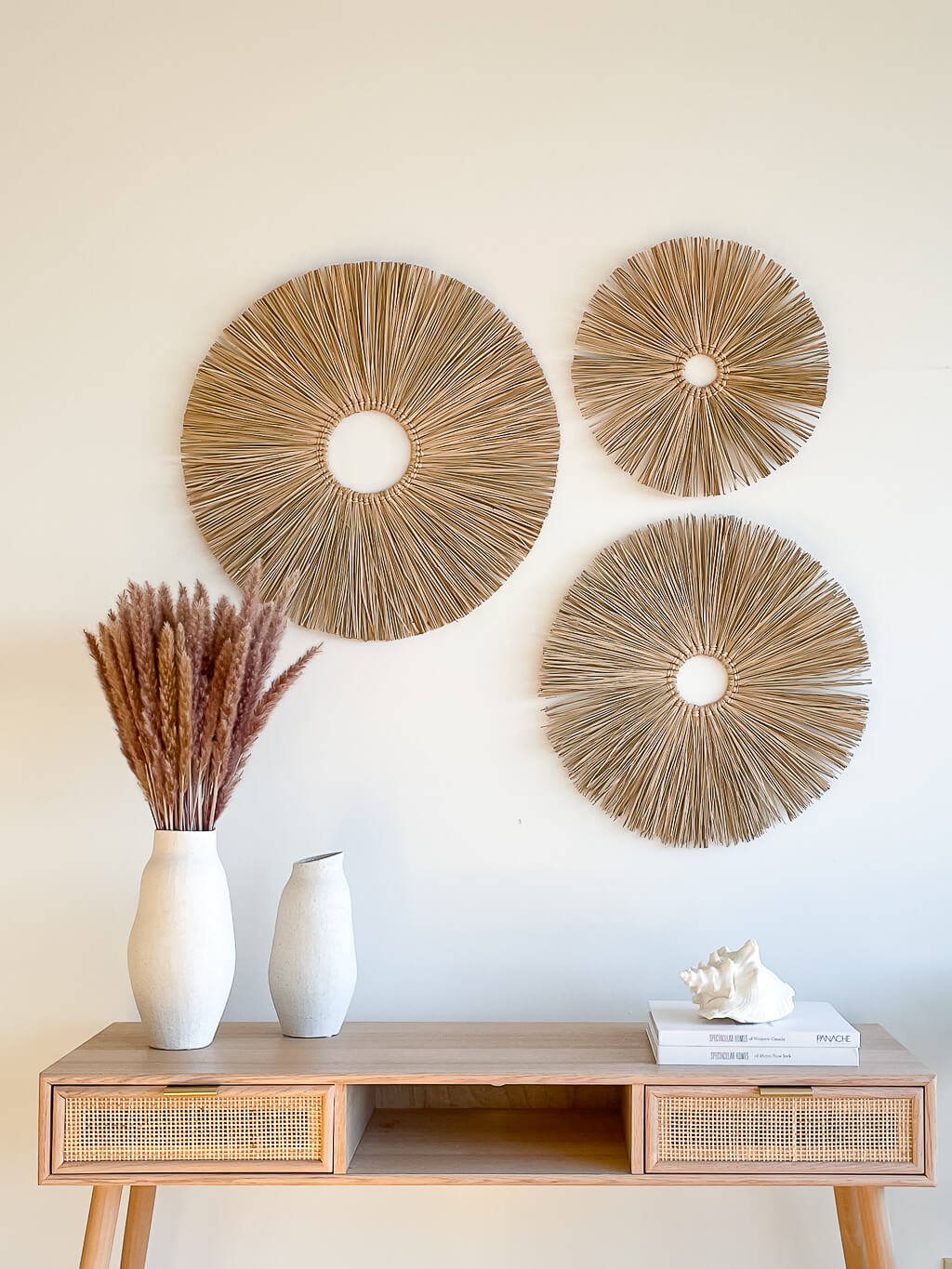 Hycroft Home Decor - Set of 3 Seagrass Sunbursts