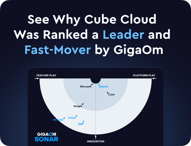 Cube Cloud ranked Leader and Fast-Mover by GigaOm