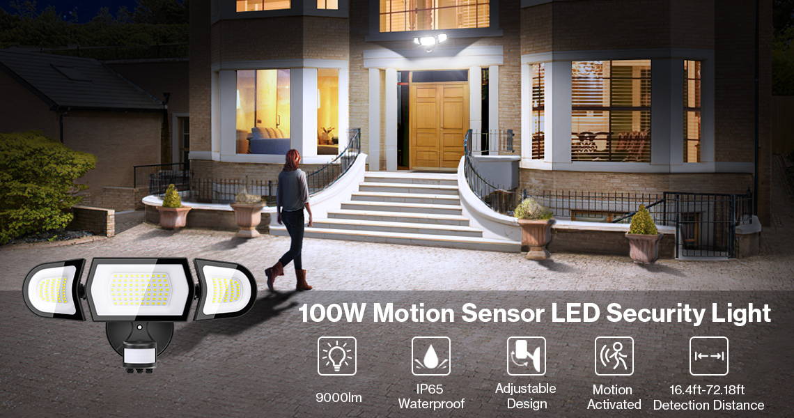 100W LED Motion Dectorted Outdoor Lights