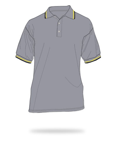 Melange gray body + yellow and black stripes honeycombed color combination polo shirt sj clothing manila philippines