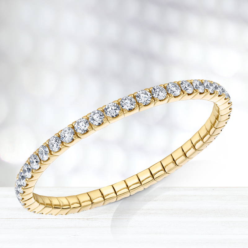diamond bracelet in yellow gold