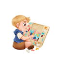 Puzzles and brain games Montessori toys collection.