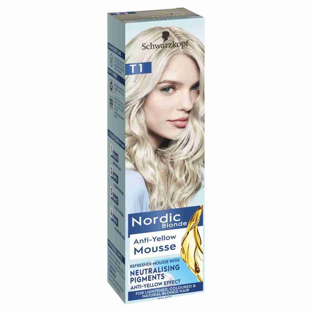 Schwarzkopf Nordic Blonde T1 Anti-Yellow Mousse - Image 2