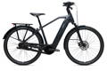 Gazelle Paris C7 elektrische stadsfiets met lage instap, afgebeeld in zijaanzicht op neutrale achtergrond, met Bosch middenmotor, gesloten kettingkast, verende voorvork en zadelpen, MIK-bagagedrager en spatborden – gericht op comfortabel dagelijks gebruik en woon-werkverkeer.