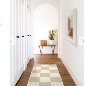 Jaque Checkered Stone Rug | Ruggable 2.5'x7'