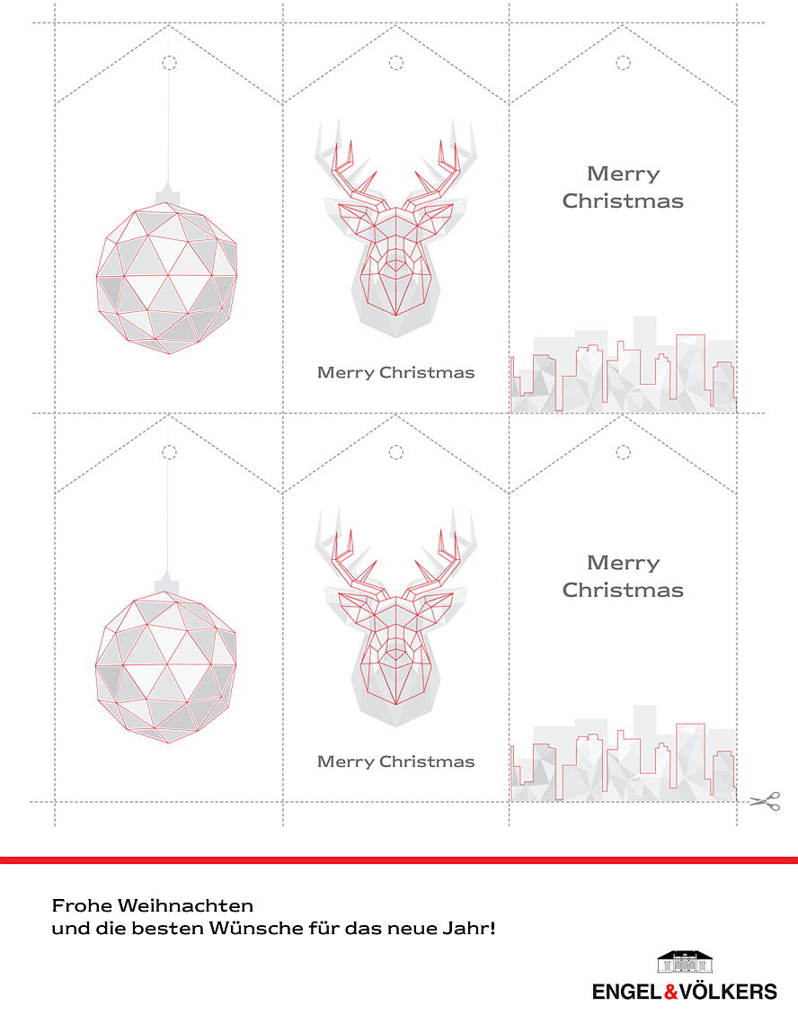 Weihnachten naht Geschenkanhänger zum Ausdrucken!