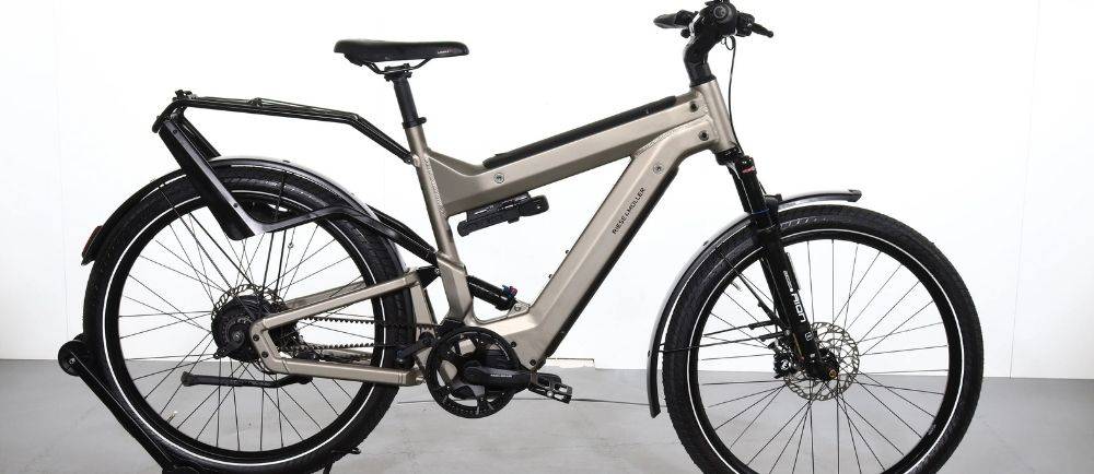 Riese & Müller ebike on a stand