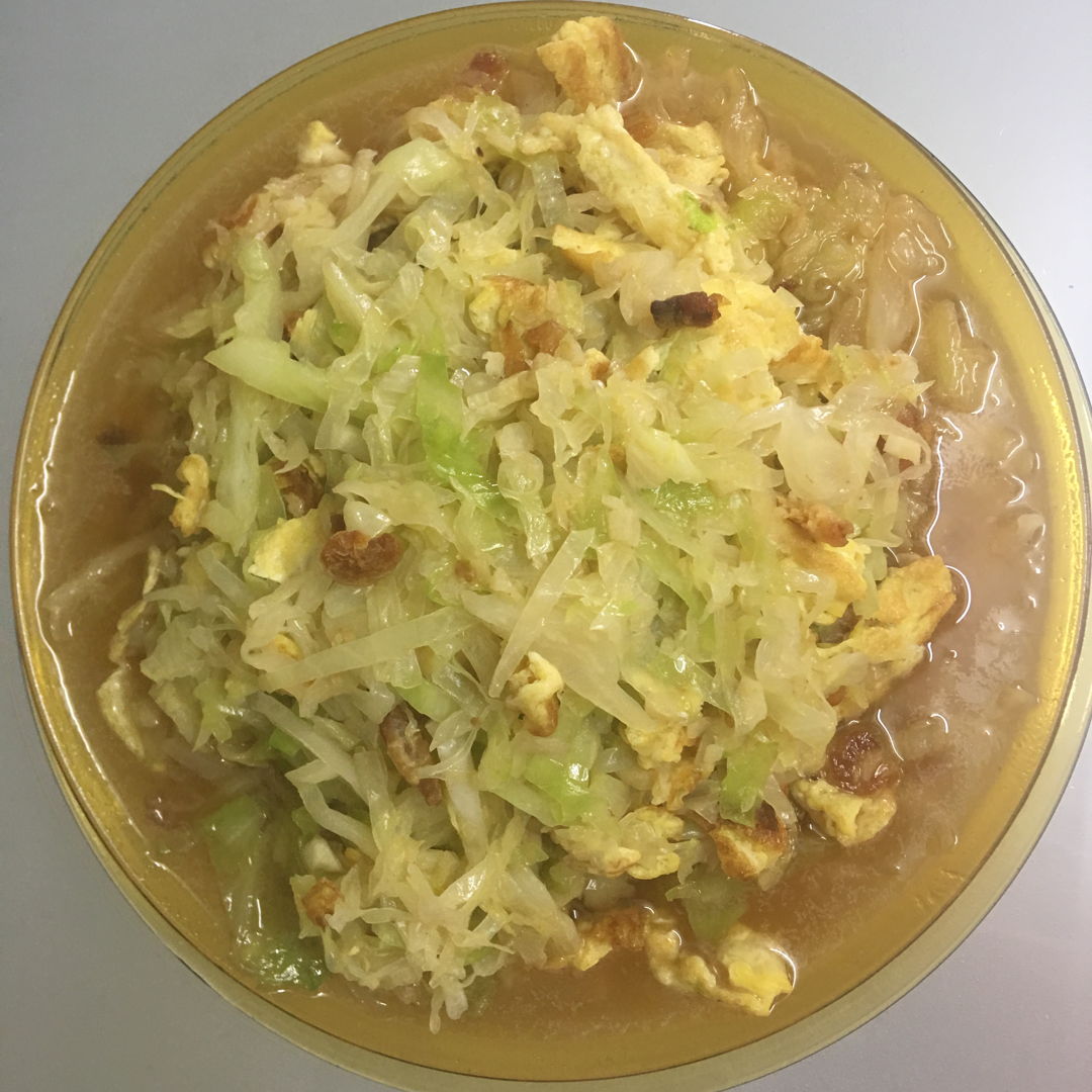 Dec 4th, 2019 - stirred fried cabbage. This is my first time adding eggs into my cabbage. Tasted yummy.  Give it a try.