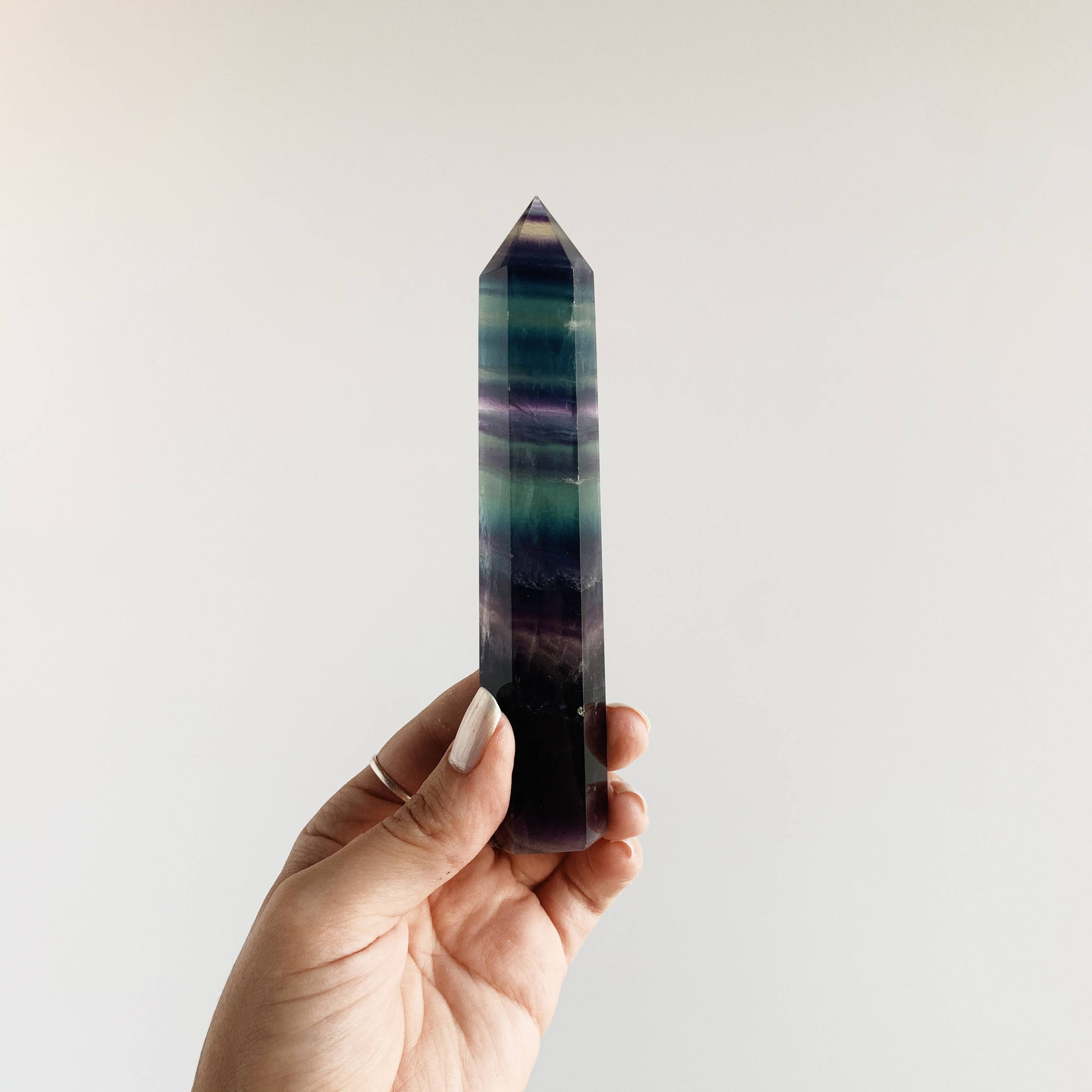 Pisces Crystal: Rainbow Fluorite Tower