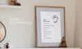 baby footprint birth keepsake displayed on shelf in baby room