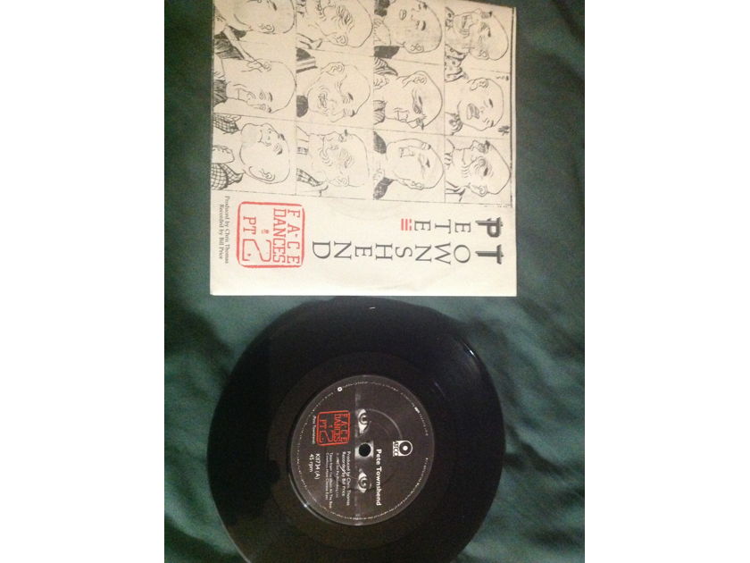 Pete Townshend - Face Dances Pt. 2 Atco Records U. K. 45 With Picture Sleeve Vinyl NM