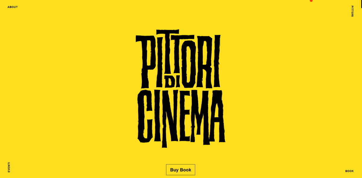 Screenshot of Pittori di cinema, from the book websites collection.