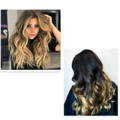 Ombre color on hair extensions