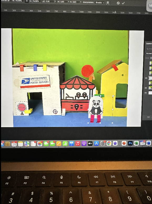 picture of laptop with cardboard craft activity