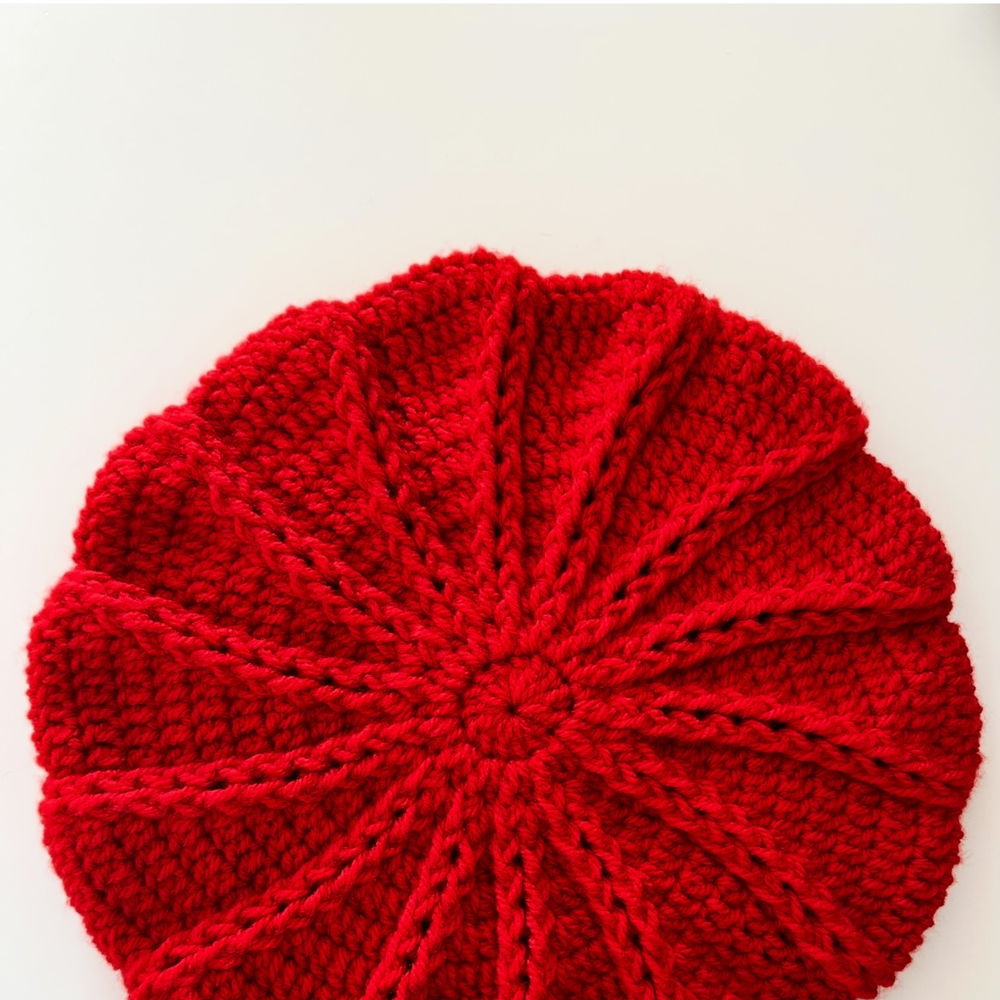 Crochet Beret Hat Written Pattern PDF