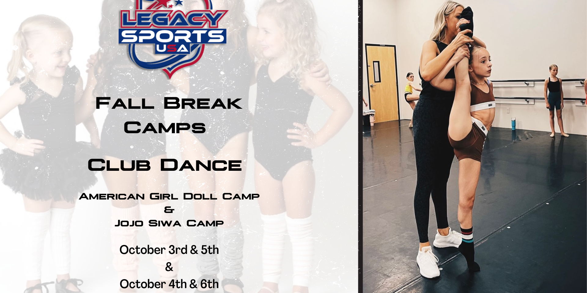 Club Dance Fall Break Camps promotional image