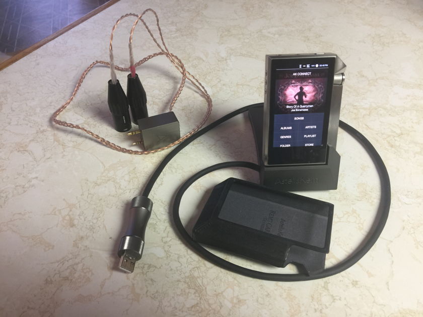 Aster & Kern AK240 Stainless Steel Angie IEM Dock  PEF21  Copper Cable Package