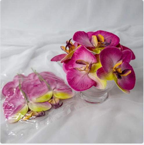 Purple Pink Phalaenopsis Flowerhead (6 Pack) - Realistic Artficial Flowers