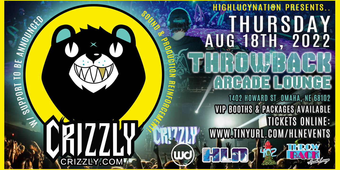 Crizzly +more @ Throwback Arcade Lounge promotional image