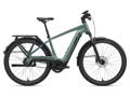 Gazelle Paris C7 elektrische stadsfiets met lage instap, afgebeeld in zijaanzicht op neutrale achtergrond, met Bosch middenmotor, gesloten kettingkast, verende voorvork en zadelpen, MIK-bagagedrager en spatborden – gericht op comfortabel dagelijks gebruik en woon-werkverkeer.