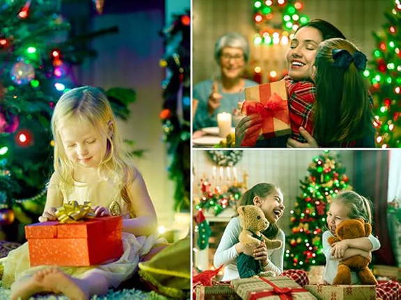 Features of Ollny's 800 leds clear cable cool white string lights - mobile size