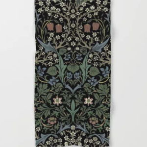 Hand Towel - William Morris Vintage Blackthorn Dark Green 1892