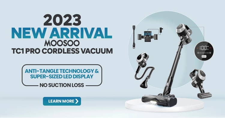 The Best Cordless Stick Vacuum for Pet Hair Cleaning MOOSOO TC1 Pro