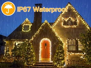 Ollny's 600 leds green wire warm white Christmas lights are safe to touch