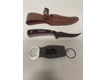 Skinning Knife with Leather Sheath and Bottle Opener