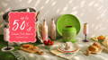 A display of spring-related products, like bird feeders and a hanging bird bath