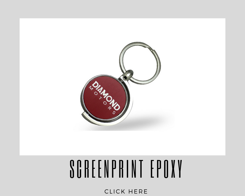 Custom Screenprint Epoxy Key Rings