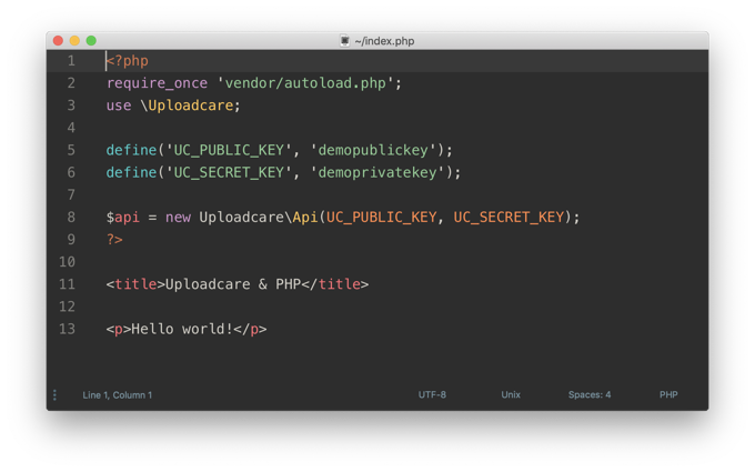 index.php Example