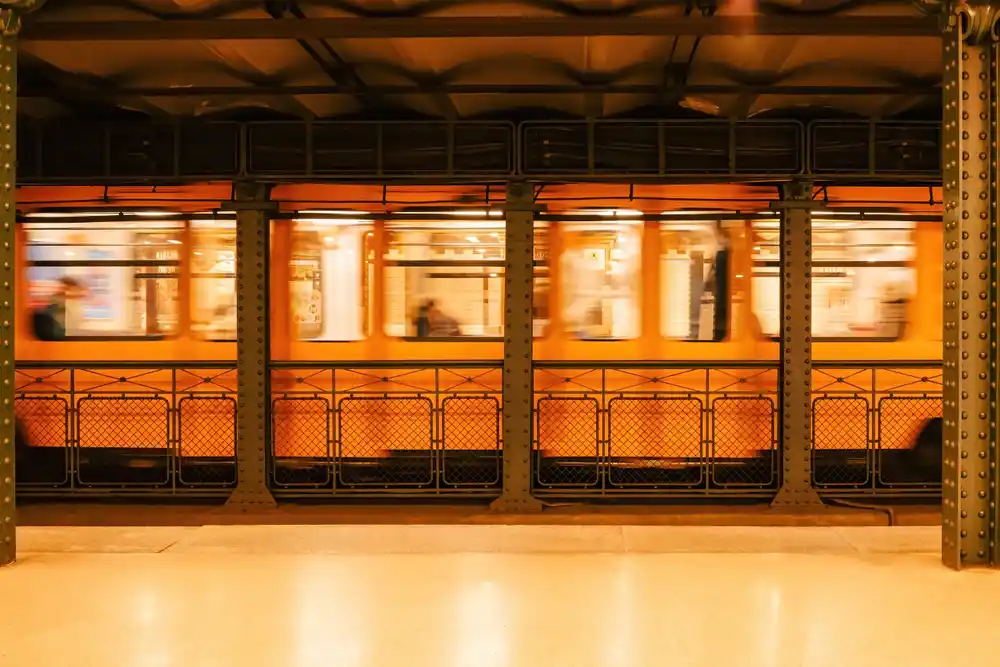 Woman in subway