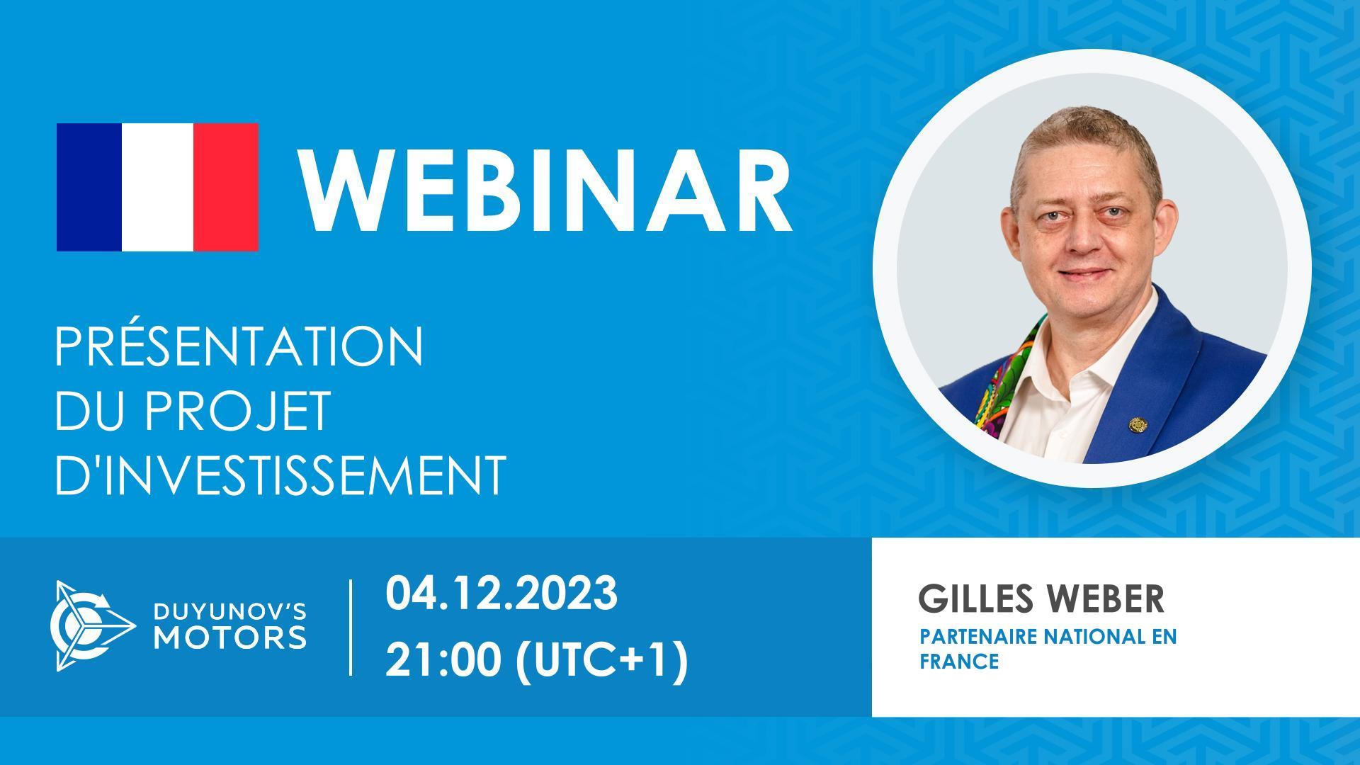 France. Présentation du projet d'investissement des "Moteurs Duyunov"