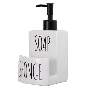 Ceramic Dish soap Dispenser with Sponge Holder