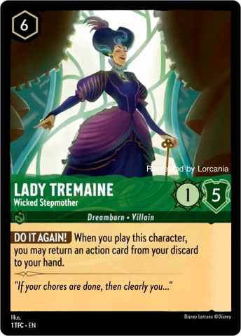 Lady Tremaine card from Disney's Lorcana: The First Chapter.