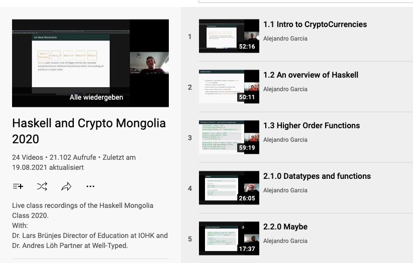 Haskell Mongolia Course