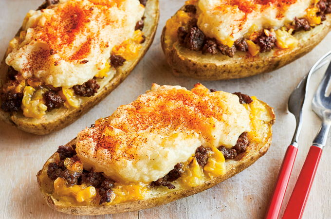 Pommes de terre farcies «  pâté chinois  »