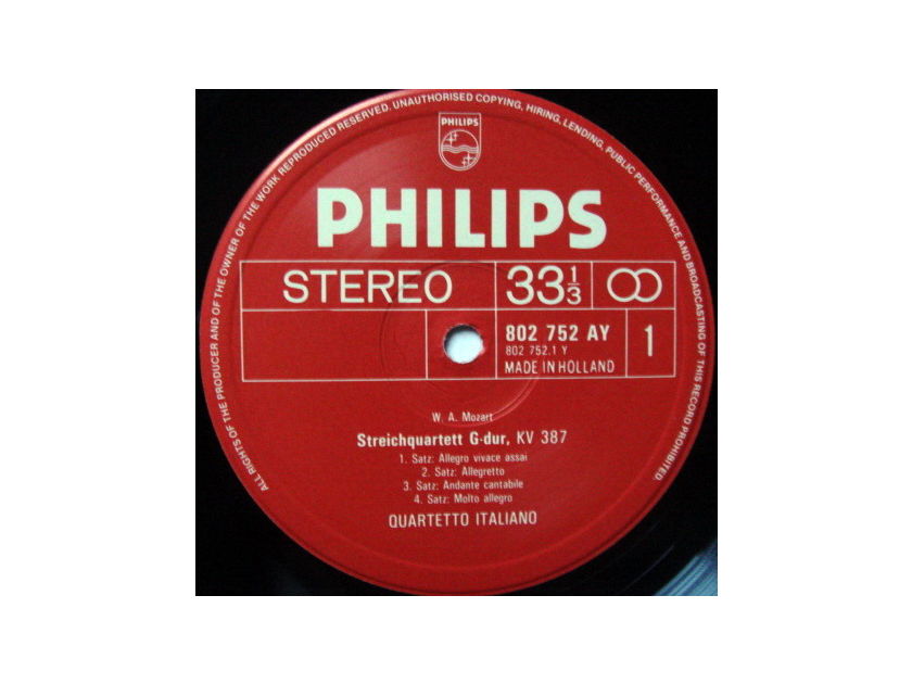 Philips / QUARTETTO ITALIANO, - Mozart Six String Quartets dedicated to Haydn,  NM, 3LP Box Set!
