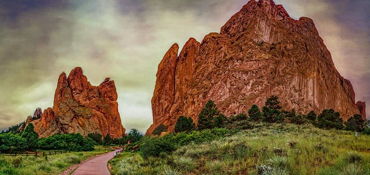 Gold Camp Overlook and Garden of the Gods near Colorado Springs, CO