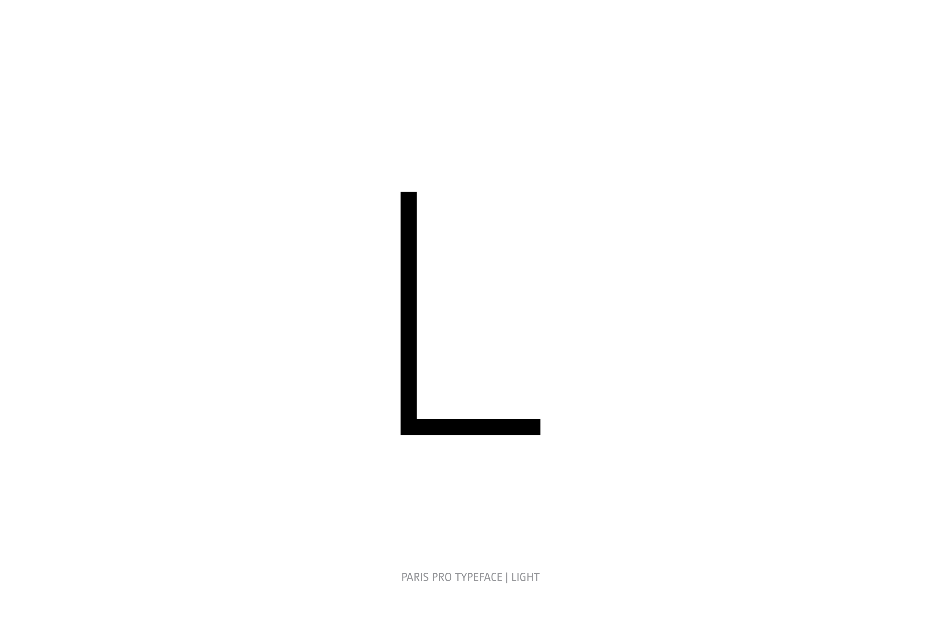 Paris Pro Typeface Light Style L
