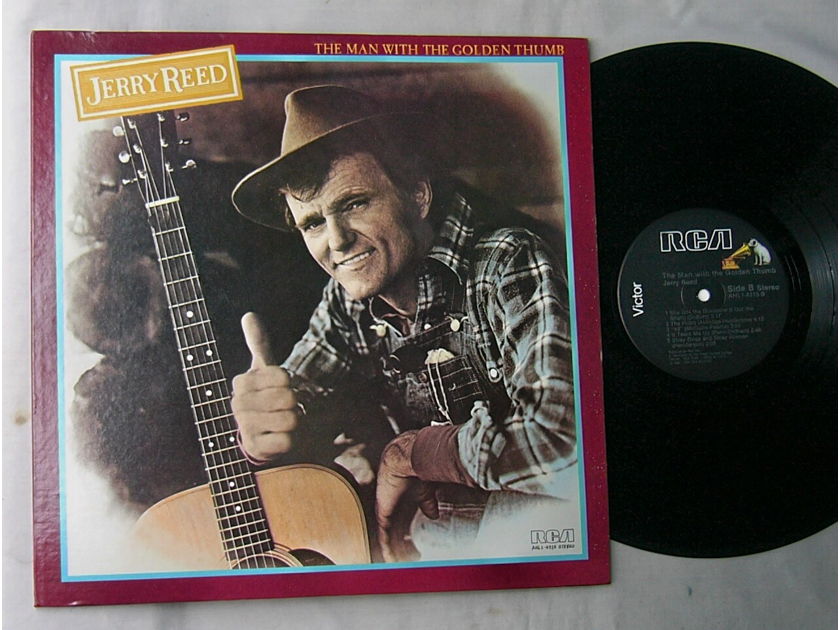JERRY REED LP--THE MAN WITH - THE GOLDEN THUMB--rare 1982 album on RCA Victor AHL1 4315