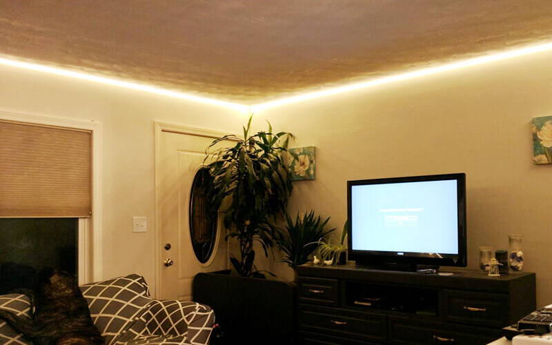 Warm White LED Strip Light Living Room