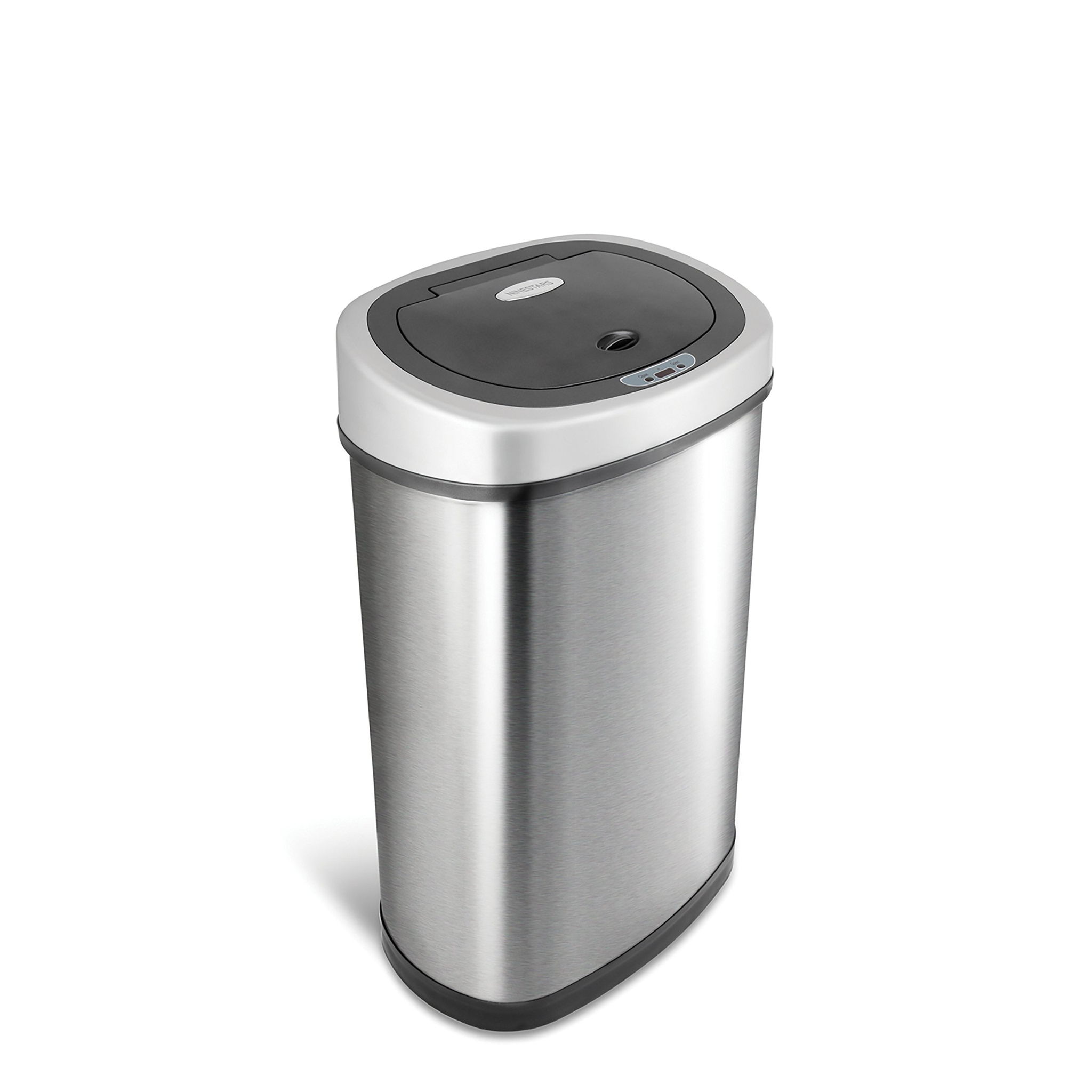 Amazon Com Simplehuman 6 Liter 1 6 Gallon Semi Round Bathroom Step Trash Can White Steel Home Kitchen