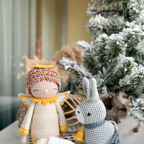 Crochet Nativity set: Angel, Baby Jesus, Mary, Joseph, donkey and sheep/Pattern/PDF/English only/Christmas, Nativity toys, Amigurumi, X-mas